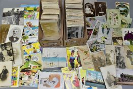 POSTCARDS, approximately 1000 postcards in two small boxes, containing early - mid 20th Century