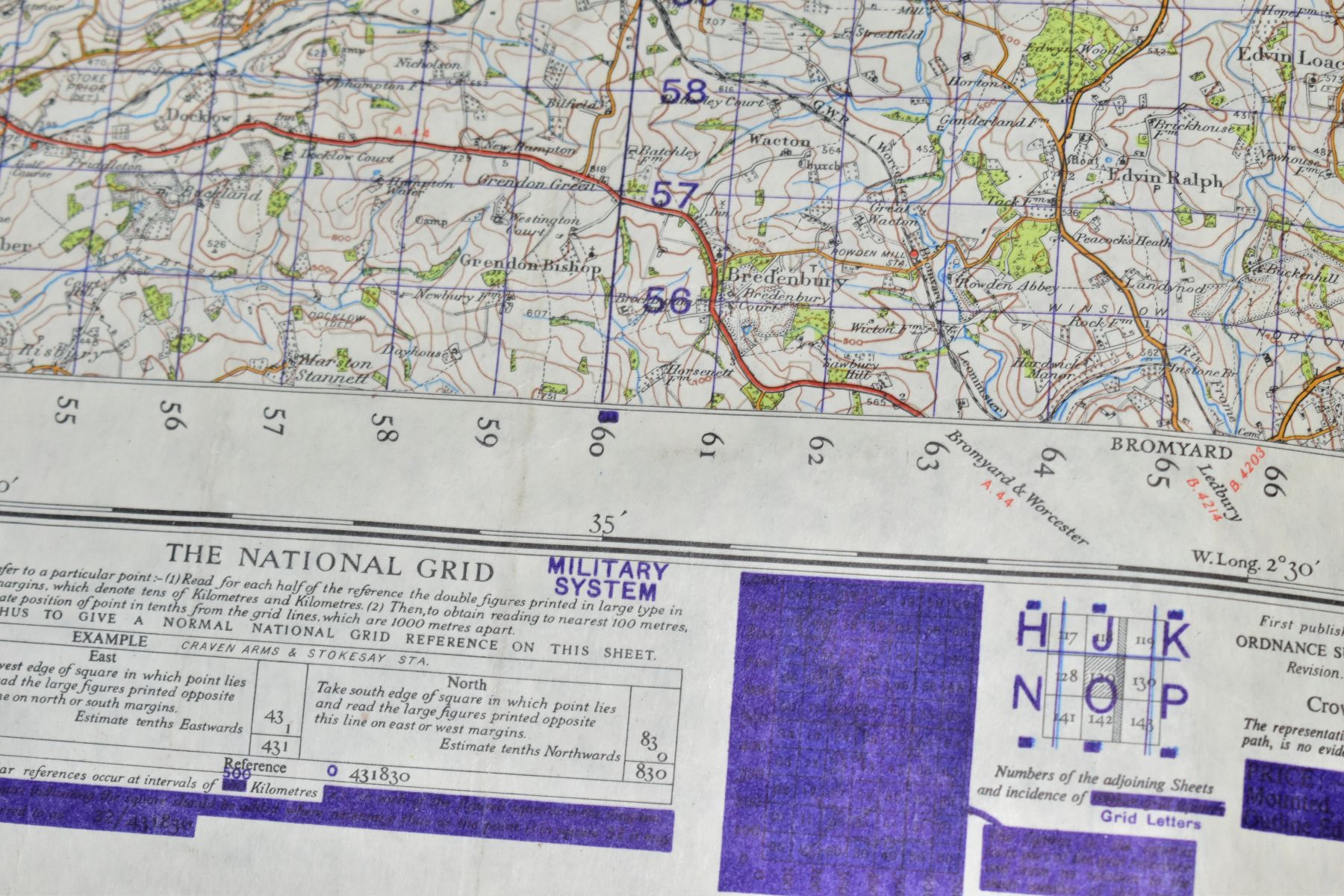 EPHEMERA, nine Ordnance Survey Maps 1948 - 1954 either ¼' - 1 Mile or 1' - 1 mile scale, featuring - Image 2 of 7