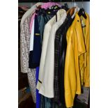 LADIES FASHION, to include a Loewe, Madrid yellow leather jacket, size 42, a Summit black leather