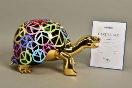 DIEDERIKL VAN APPLE/VANAPPLE (DUTCH 1985) 'WORLD PEACE' a limited edition Golden Turtle 26/99, a