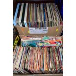 TWO TRAYS CONTAINING APPROXIMATELY TWO HUNDRED 7 INCH SINGLES AND EIGHTY LP's including ten