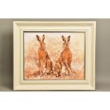 GARY BENFIELD (BRITISH 1965) 'BRIEF ENCOUNTER' a limited edition print of two hares 107/195,