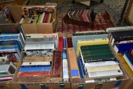 BOOKS, six boxes containing approxoximately 120 titles including fourteen volumes of The New Popular