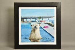 STEVE TANDY (BRITISH 1973) 'CALIFORNIA DREAMING' a limited edition print of a Polar Bear in a