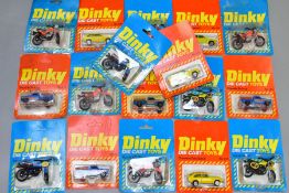 A QUANTITY OF BOXED AIRFIX DINKY TOYS, assorted cars and motorbikes from the Hong Kong made range