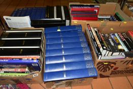 BOOKS, five boxes containing approximately 75 titles including 6 volumes of Purnell's History of the