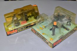 TWO BOXED DINKY TOYS 88MM GUNS, NO. 656, complete with six shells still attached to plastic sprue