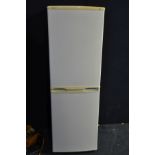 A PROLINE FRIDGE FREEZER 48cm wide 144cm high (PAT pass and working at 5 and -18 degrees) crack to