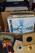 TWO TRAYS CONTAINING APPROXIMATELY ONE HUNDRED AND FIFTY LP'S AND SINGLES, including Face to Face by