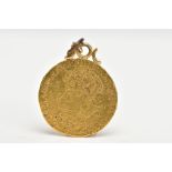 A GOLD GUINEA WILLIAM & MARY, some ware has been mounted, approximately 8 gram 1692