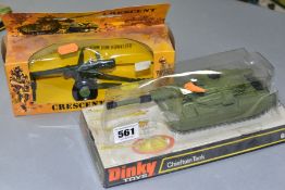A BOXED DINKY TOYS CHIEFTAN TANK, NO. 683, grey tracks, no shells, appears complete and in very good