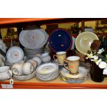 A COLLECTION OF ASSORTED DENBY TEA AND DINNERWARES, including a Coloroll Tasmin pattern part