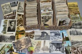 POSTCARDS, approximately 1400-1500 postcards in three small boxes containing predominantly early