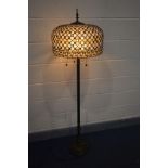 A MILLE FEUX TIFFANY STYLE STANDARD LAMP, height 160cm