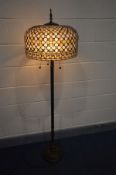 A MILLE FEUX TIFFANY STYLE STANDARD LAMP, height 160cm