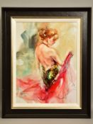 ANNA RAZUMOVSKAYA (RUSSIAN CONTEMPORARY) 'ELEGANT MUSE I' a limited edition print depicting a female