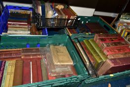 SIX BOXES OF BOOKS AND PUBLICATIONS, ETC, books are mostly late 19th Century to mid 20th Century, to