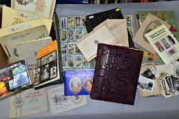 EDWARDIAN PHOTOGRAPH ALBUMS AND CIGARETTE CARS, two photograph albums containing photographs from