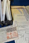 A QUANTITY OF 1920'S & 1930'S ARCHITECT'S PLANS FOR VARIOUS IMPROVEMENTS & INSTALLATIONS OF