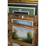 FIVE LATE 20TH/EARLY 21ST CENTURY OIL PAINTINGS, comprising a Digby Page Dutch winter scene with