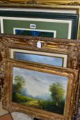 FIVE LATE 20TH/EARLY 21ST CENTURY OIL PAINTINGS, comprising a Digby Page Dutch winter scene with