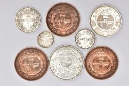 A PARCEL OF AFRICA REPUBLIC 19TH CENTURY COINS to include a Zuid 1897 2½ shilling, a 1897 2