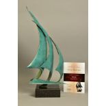 DUNCAN MACGREGOR DMAC (BRITISH 1961) 'FLYING SAILS' an artist proof edition bronze sculpture of
