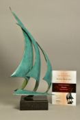 DUNCAN MACGREGOR DMAC (BRITISH 1961) 'FLYING SAILS' an artist proof edition bronze sculpture of