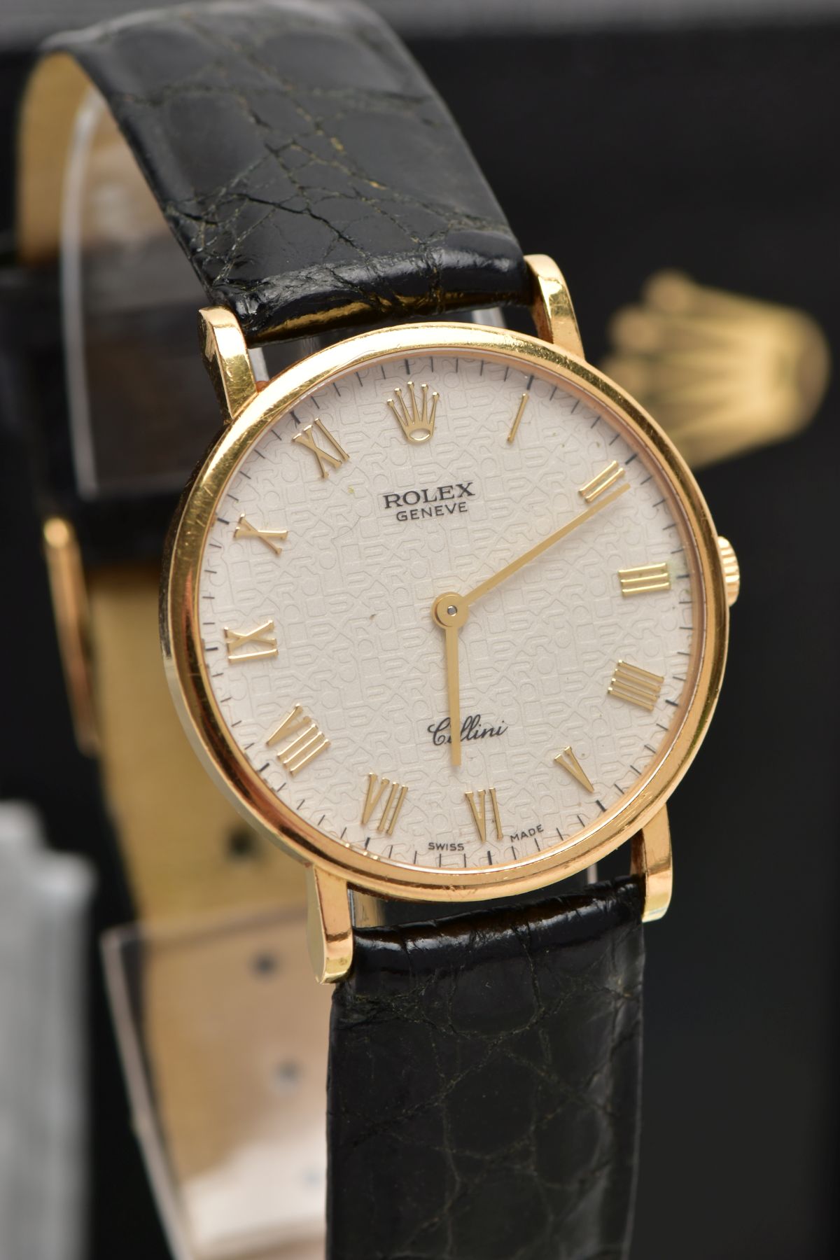 AN 18CT ROLEX CELLINI WRISTWATCH, silvered jubilee dial with gold roman numerals and the Rolex - Image 3 of 8