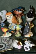 NINE BESWICK BIRDS, comprising two from Peter Scott Wild Fowl series, Wigeon Duck No. 1526 and