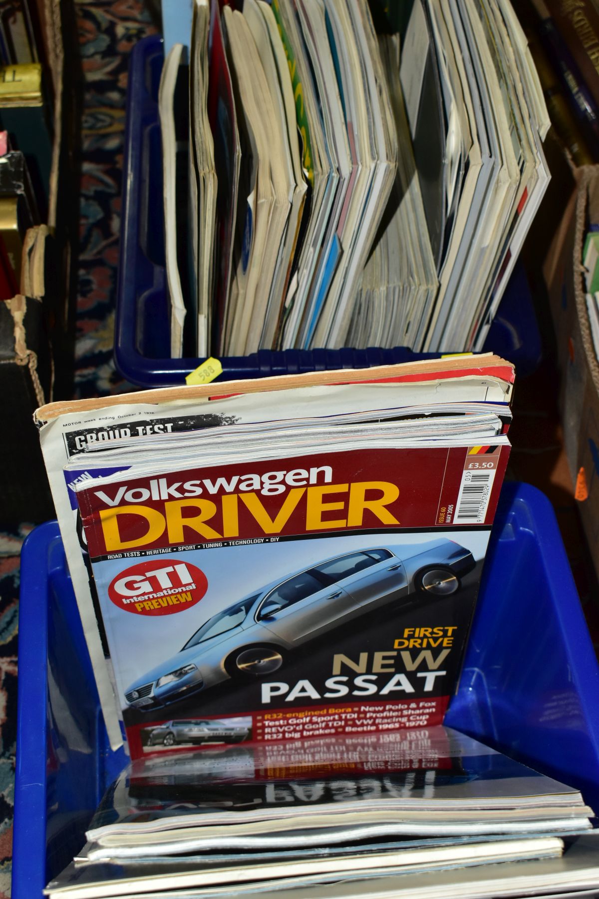 MOTORING BROCHURES & MAGAZINES, two boxes containing brochures on the manufacturers Jeep, Ford, - Image 4 of 5
