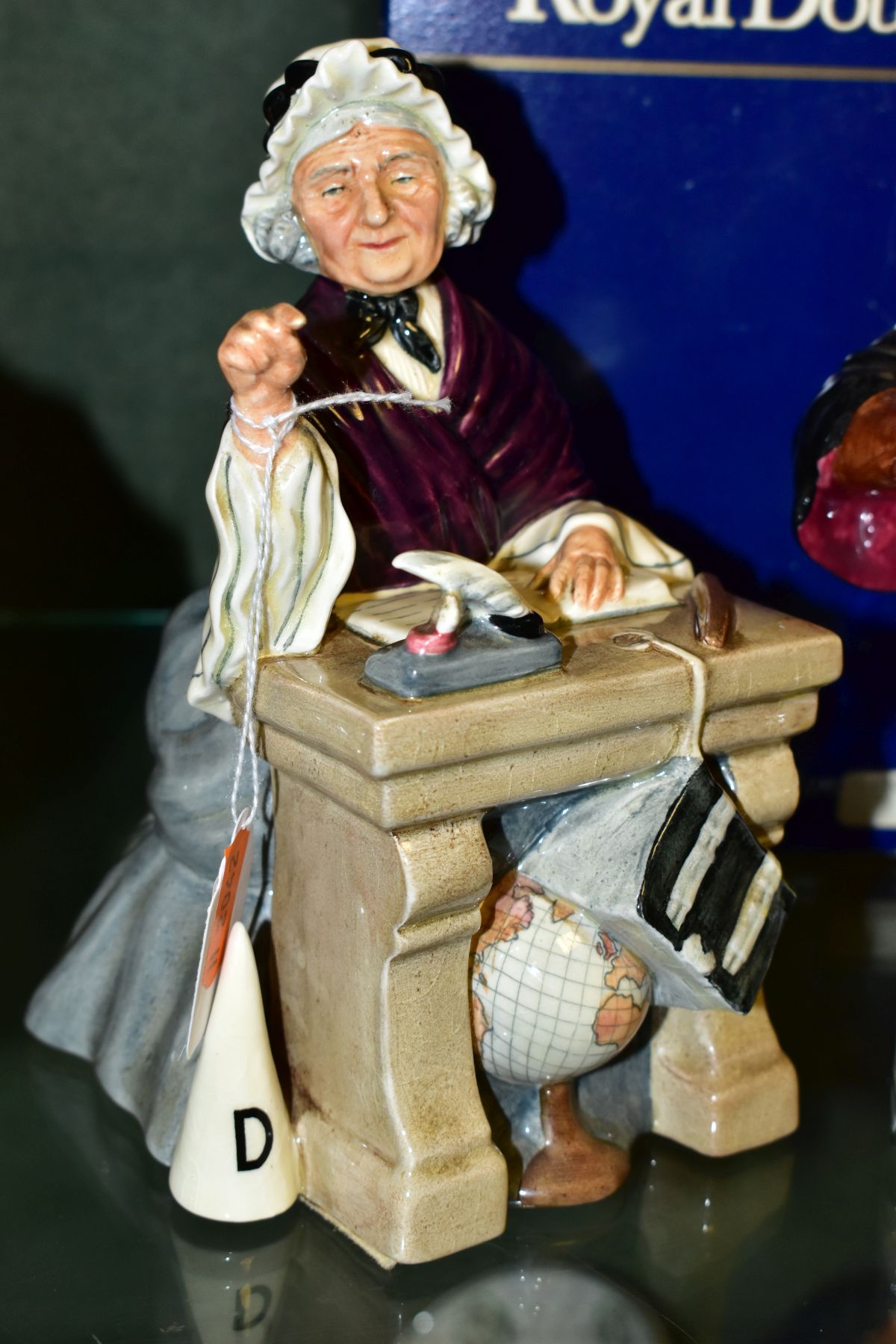 TWO ROYAL DOULTON FIGURES 'Schoolmarm' HN2223 and 'The Professor' HN2281, with an odd box (3) ( - Image 2 of 7
