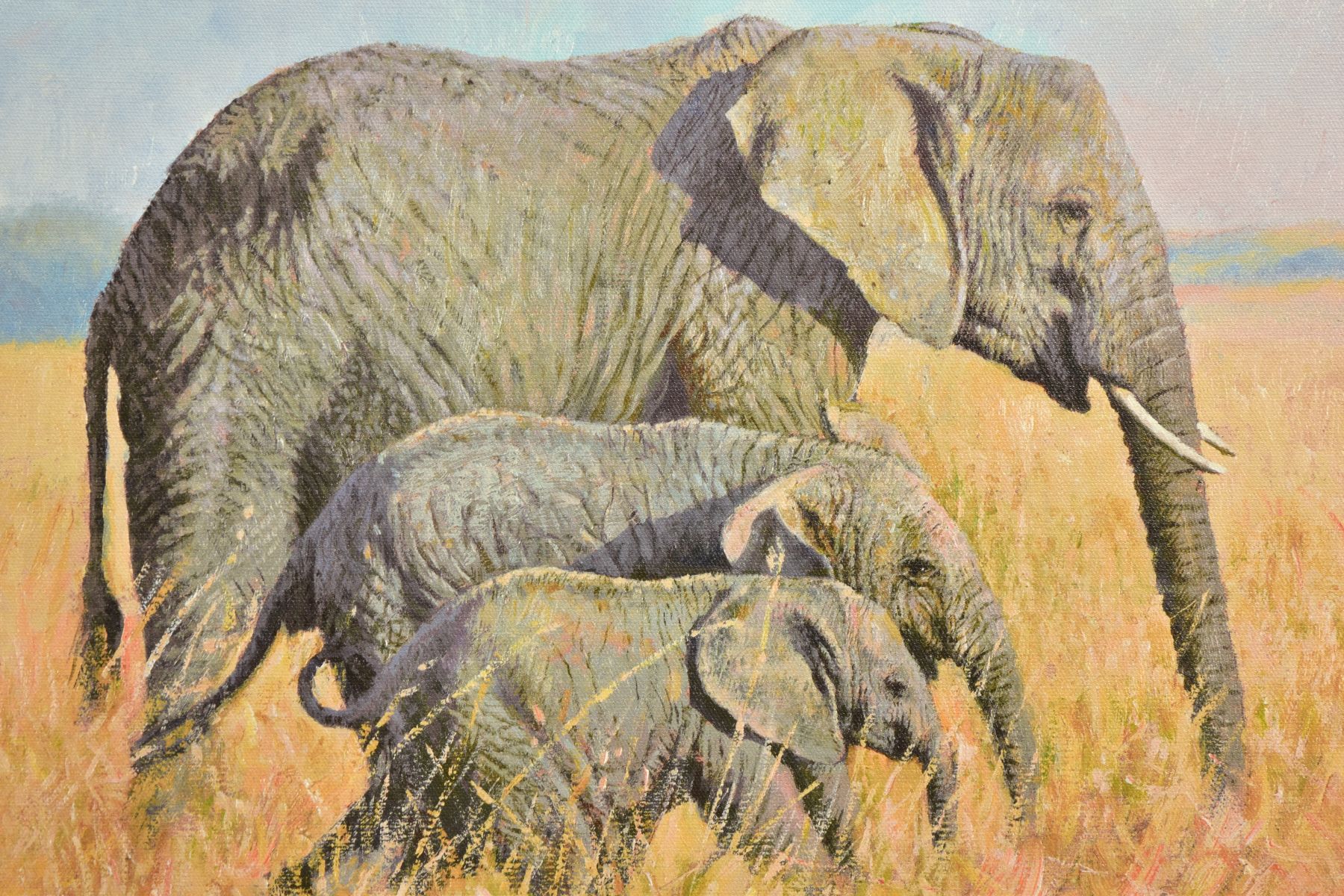 TONY FORREST (BRITISH 1961) 'FAMILY OUTING' a limited edition print of African Elephants 39/195, - Image 2 of 8