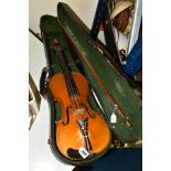 A LATE 19TH/EARLY 20TH CENTURY GERMAN EXCELSIOR (ALFRED MORITZ) VIOLIN BEARING COPY OF