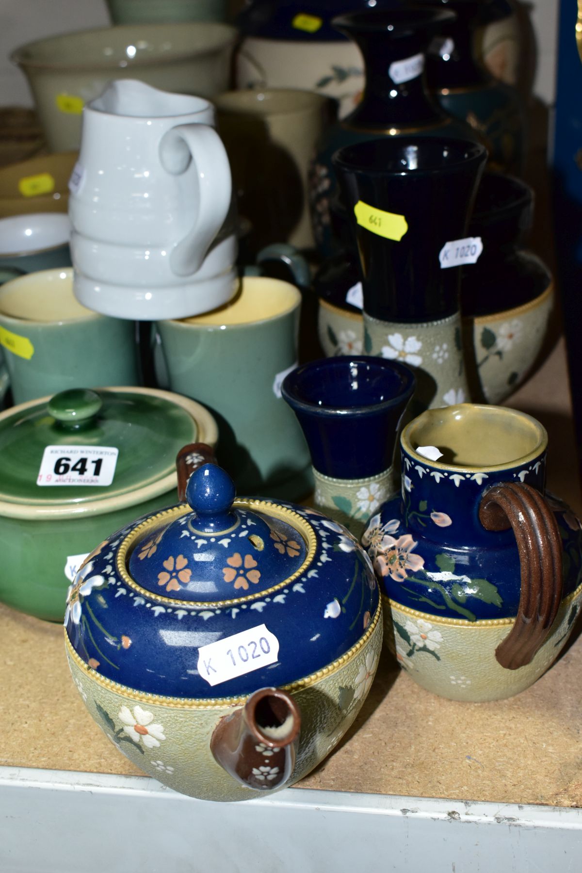 A COLLECTION OF DENBY AND LOVATT LANGLEY WARES, ETC, to include a pair of Lovatt 5214 vases, - Image 3 of 6