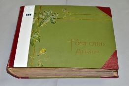 POSTCARD ALBUM, a Raphael Tuck & Sons Ltd, postcard album, bound in Saxony possibly in the early