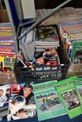 FOUR BOXES/CRATES OF MOTOR SPORT MAGAZINES, titles include 'Motor Sport', 'Autosport' and 'F1