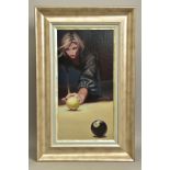 GABE LEONARD (AMERICAN CONTEMPORARY) 'CORNER POCKET' a limited edition print of a female figure