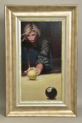 GABE LEONARD (AMERICAN CONTEMPORARY) 'CORNER POCKET' a limited edition print of a female figure