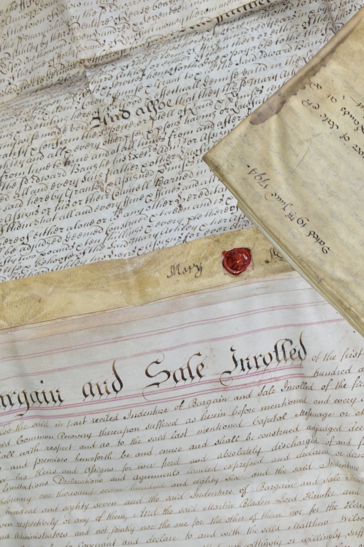 INDENTURES, a metal deed box containing approximately 70-80 legal documents, indentures, - Image 3 of 4