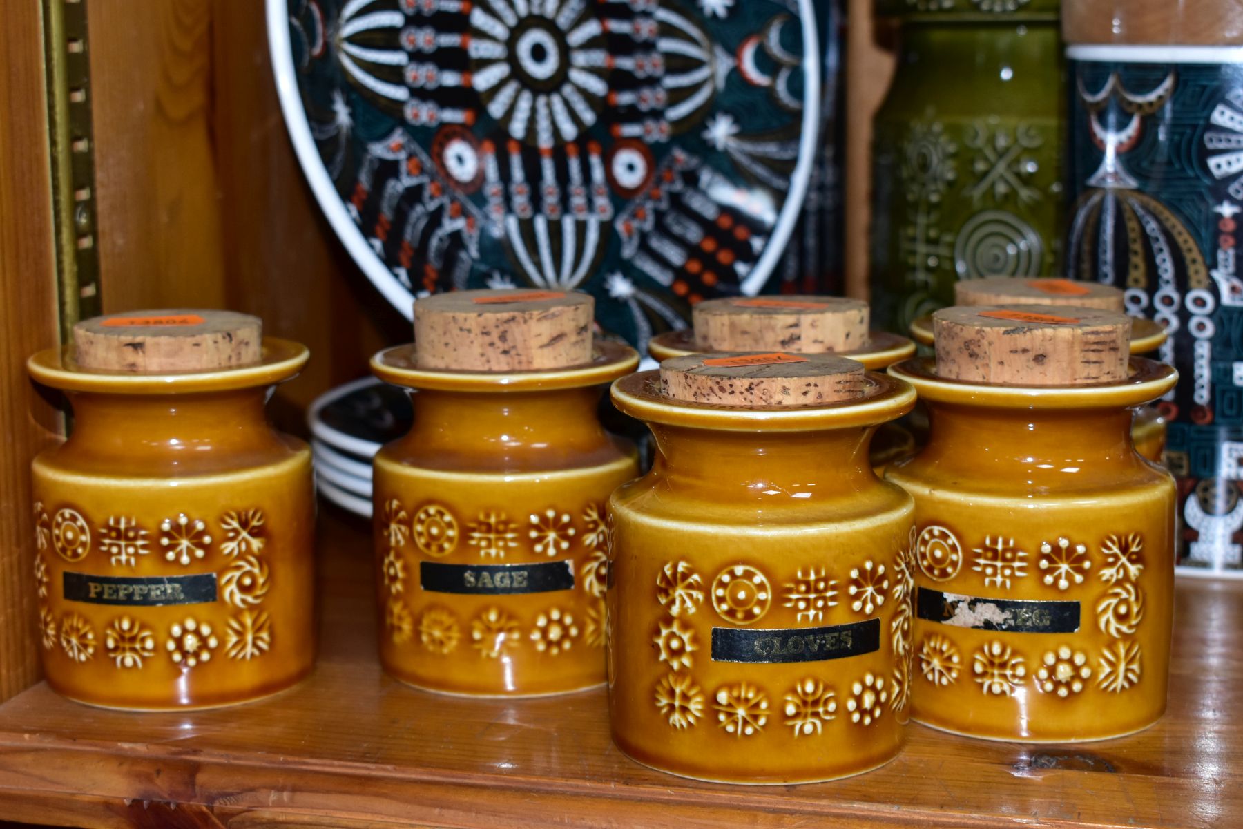 A SMALL GROUP OF PORTMEIRION 'TOTEM' AND 'MAGIC CITY' ITEMS, comprising a set of six treacle - Image 2 of 5