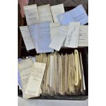 INDENTURES, a metal deed box containing indentures, conveyances, deeds, agreements, etc from the