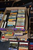 FOUR BOXES AND TWO CASES CONTAINING A QUANTITY OF CASSETTE TAPES including The Island Story,