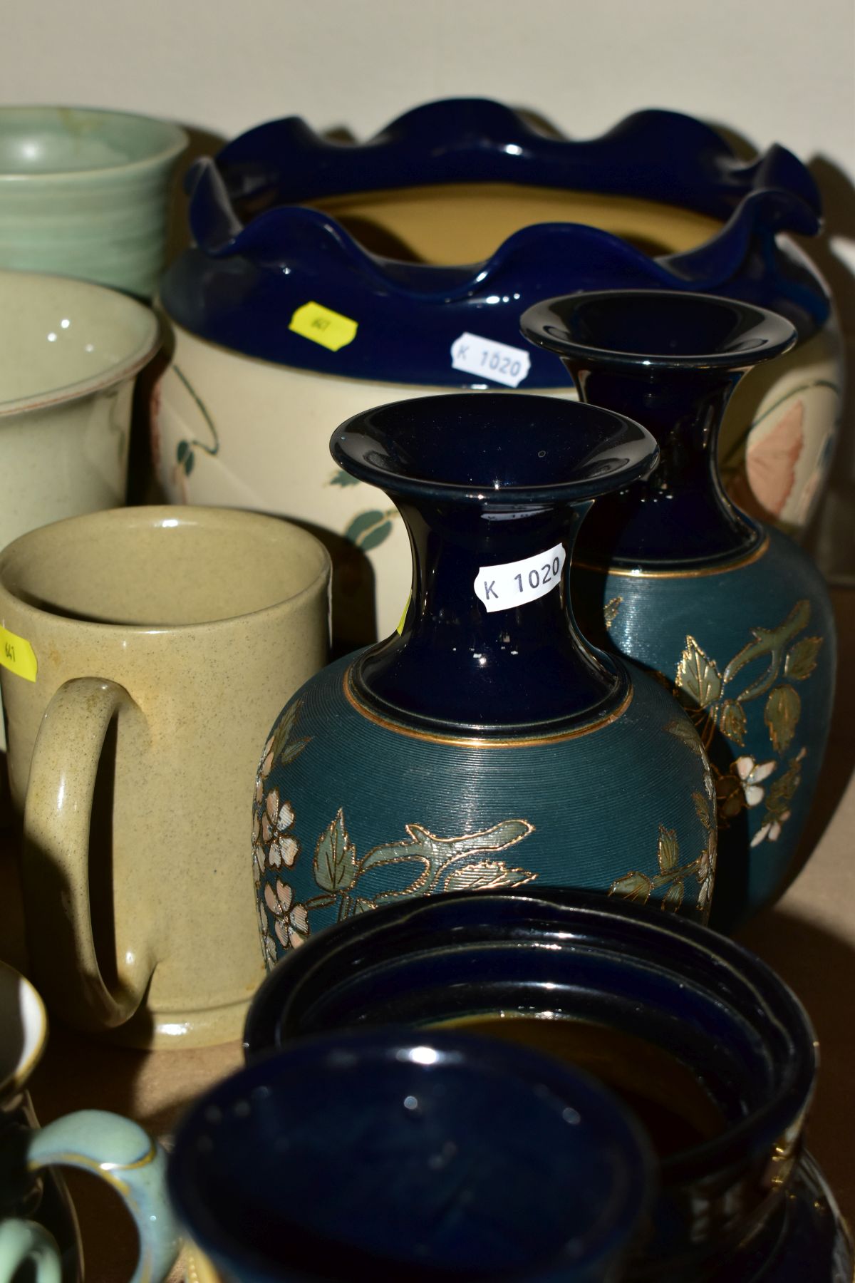 A COLLECTION OF DENBY AND LOVATT LANGLEY WARES, ETC, to include a pair of Lovatt 5214 vases, - Image 4 of 6