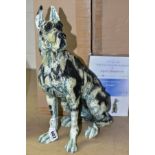 APRIL SHEPHERD (BRITISH CONTEMPORARY) 'ON GUARD' a limited edition sculpture of a Great Dane 43/295,