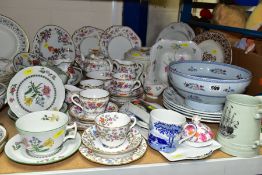 A QUANTITY OF SPODE AND COPELAND SPODE BONE CHINA AND STONE WARES, etc, including a Lauriston