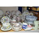 A QUANTITY OF SPODE AND COPELAND SPODE BONE CHINA AND STONE WARES, etc, including a Lauriston