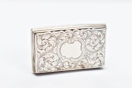 A VICTORIAN SILVER VESTA CASE by Nathaniel Mills, Birmingham 1849, 4.5cm x 2.8cm (Condition:-