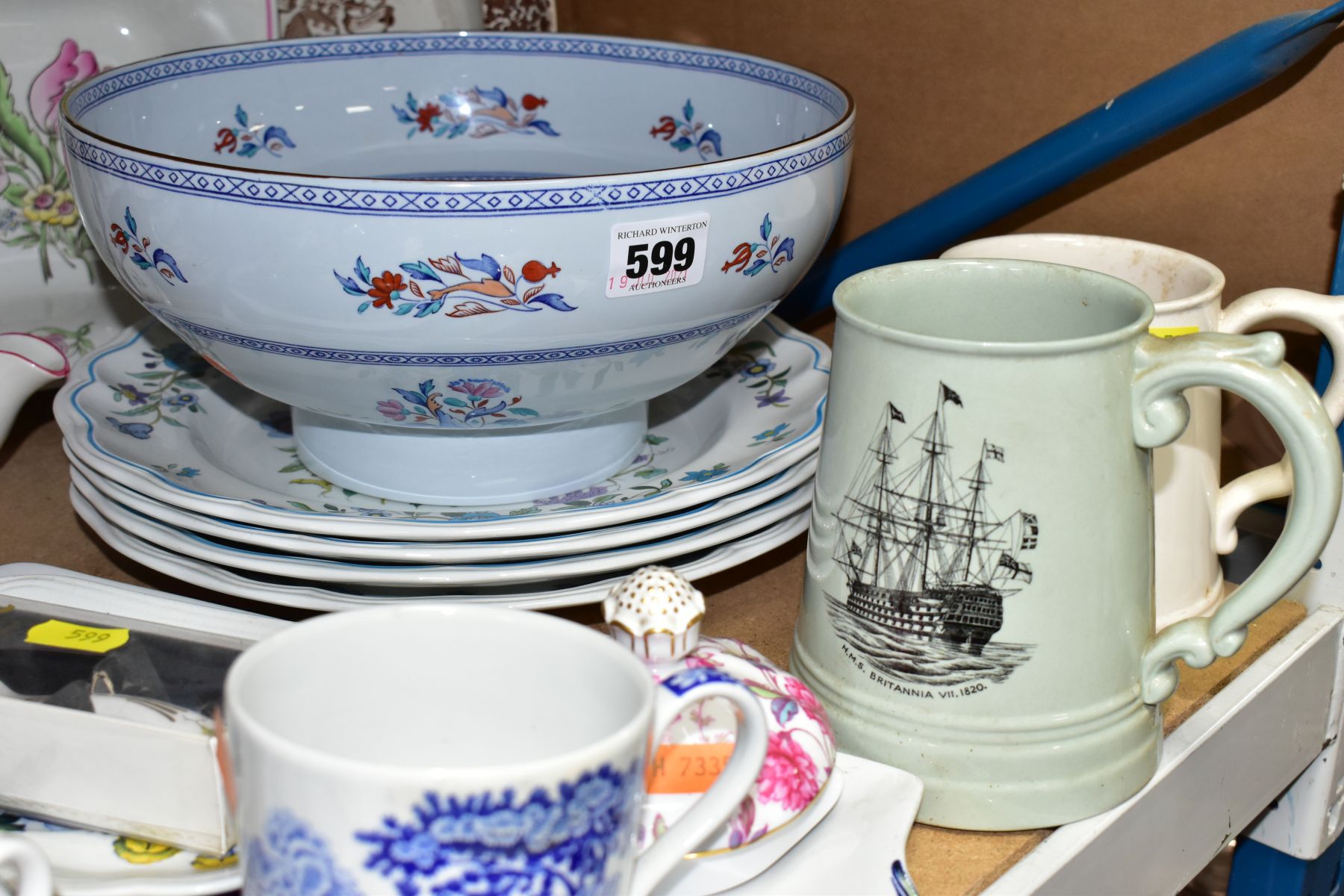 A QUANTITY OF SPODE AND COPELAND SPODE BONE CHINA AND STONE WARES, etc, including a Lauriston - Image 2 of 8