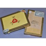 CIGARS: MONTECRISTO No.4, two coxes of cigars, one box of twenty five cigars is sealed and dated